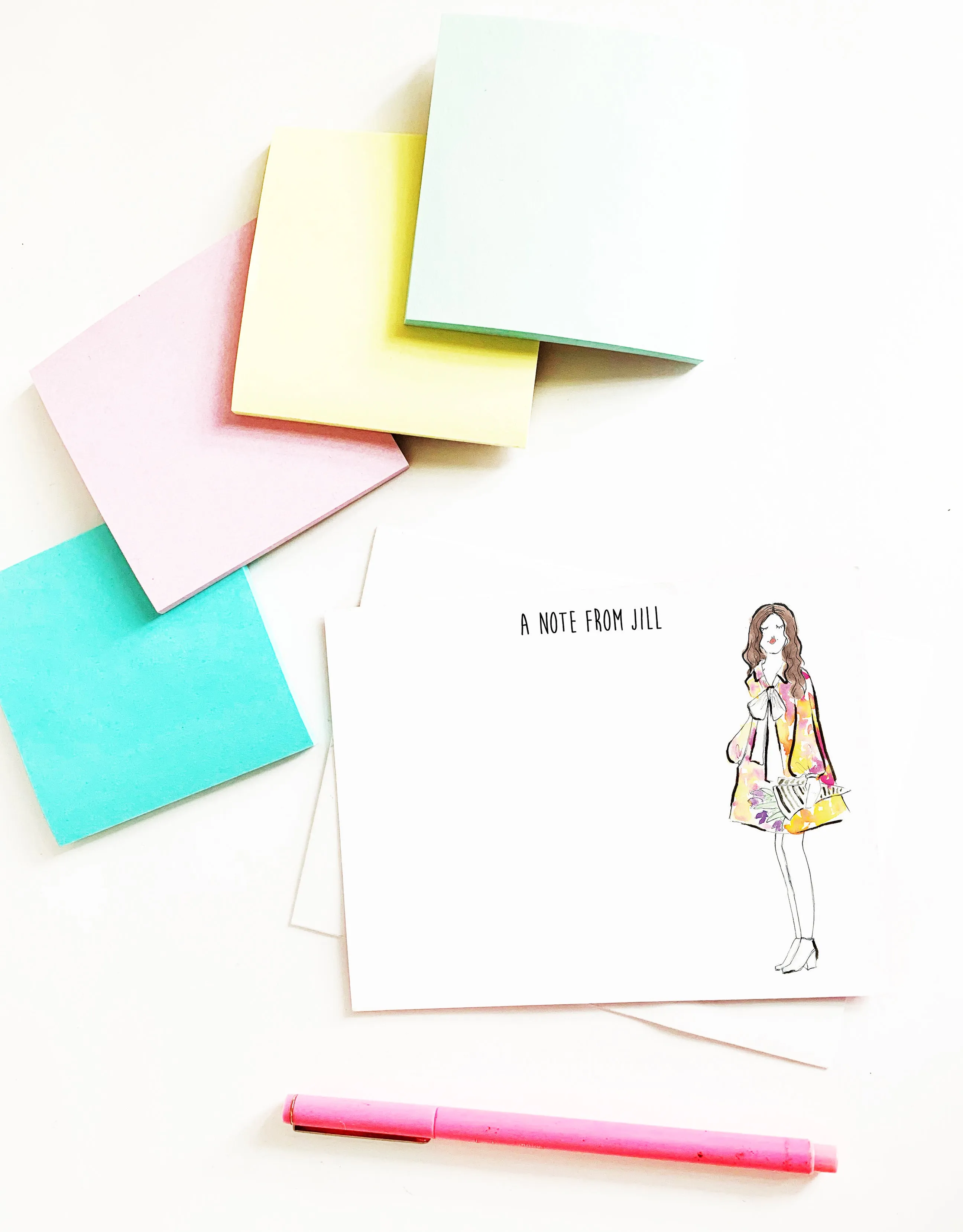 60's Fashion Girl Personalized Stationery Desk Set