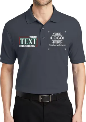 Custom Embroidered Polo Shirts for Men Personalized Embroidery Text Logo Name Company