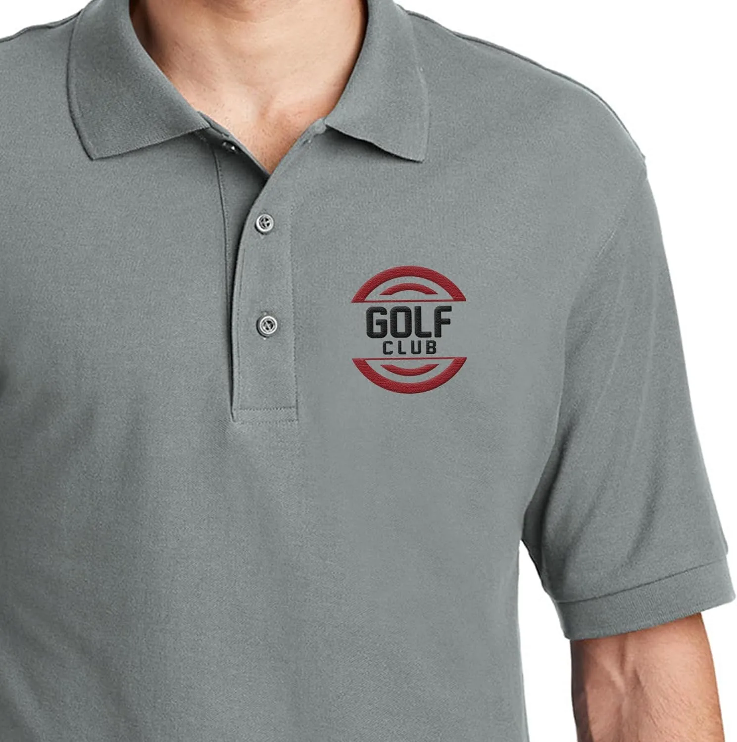 Custom Embroidered Polo Shirts for Men Personalized Embroidery Text Logo Name Company