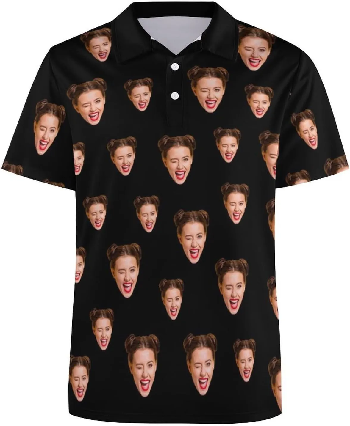 Custom Polo Shirts for Men Personalized Face Golf Shirts Men's Funny Customized Logo Photo Bowling Polo Shirt for Him