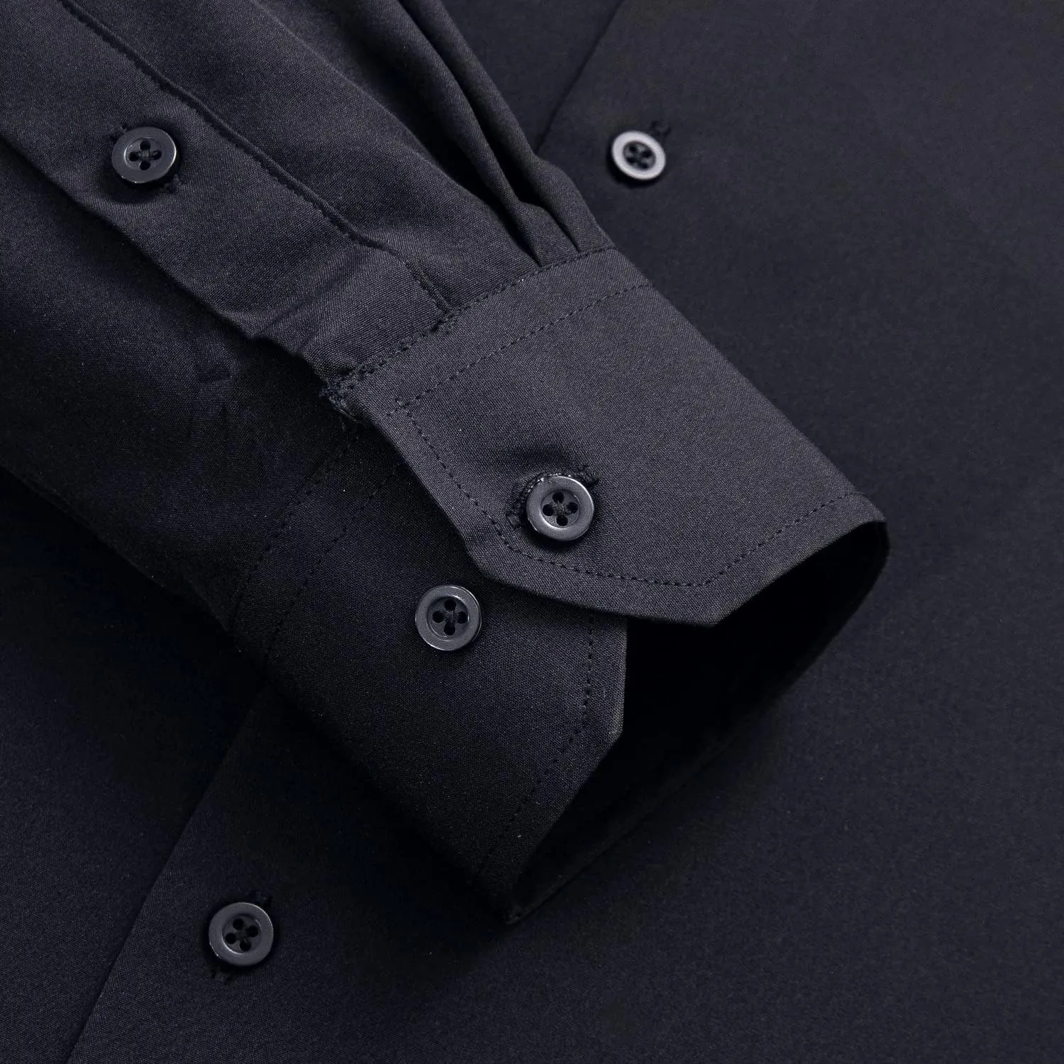Hi-Tie Men's 4 Way Stretch Dress Shirts Long Sleeve Button Down Wrinkle Free Casual Formal Dress Shirt for Men