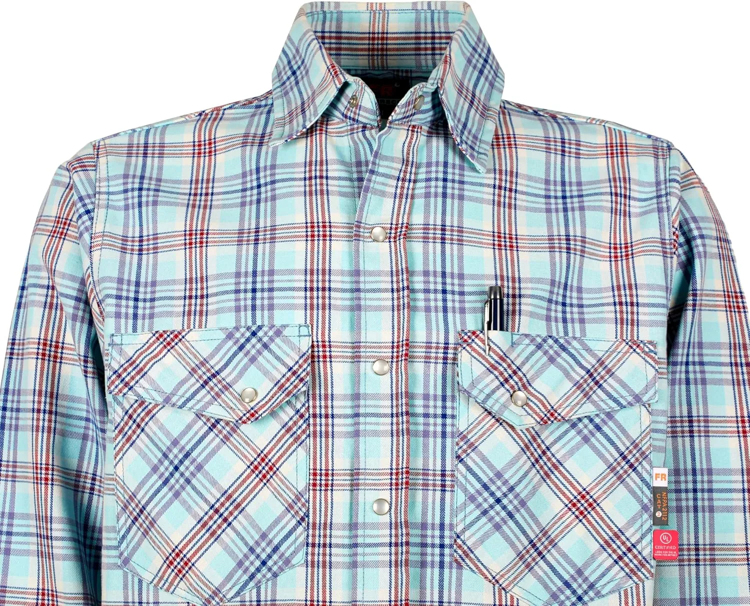 KONRECO FR Shirts for Men Button Down Flame Resistant HRC2 Men's Welding Shirts