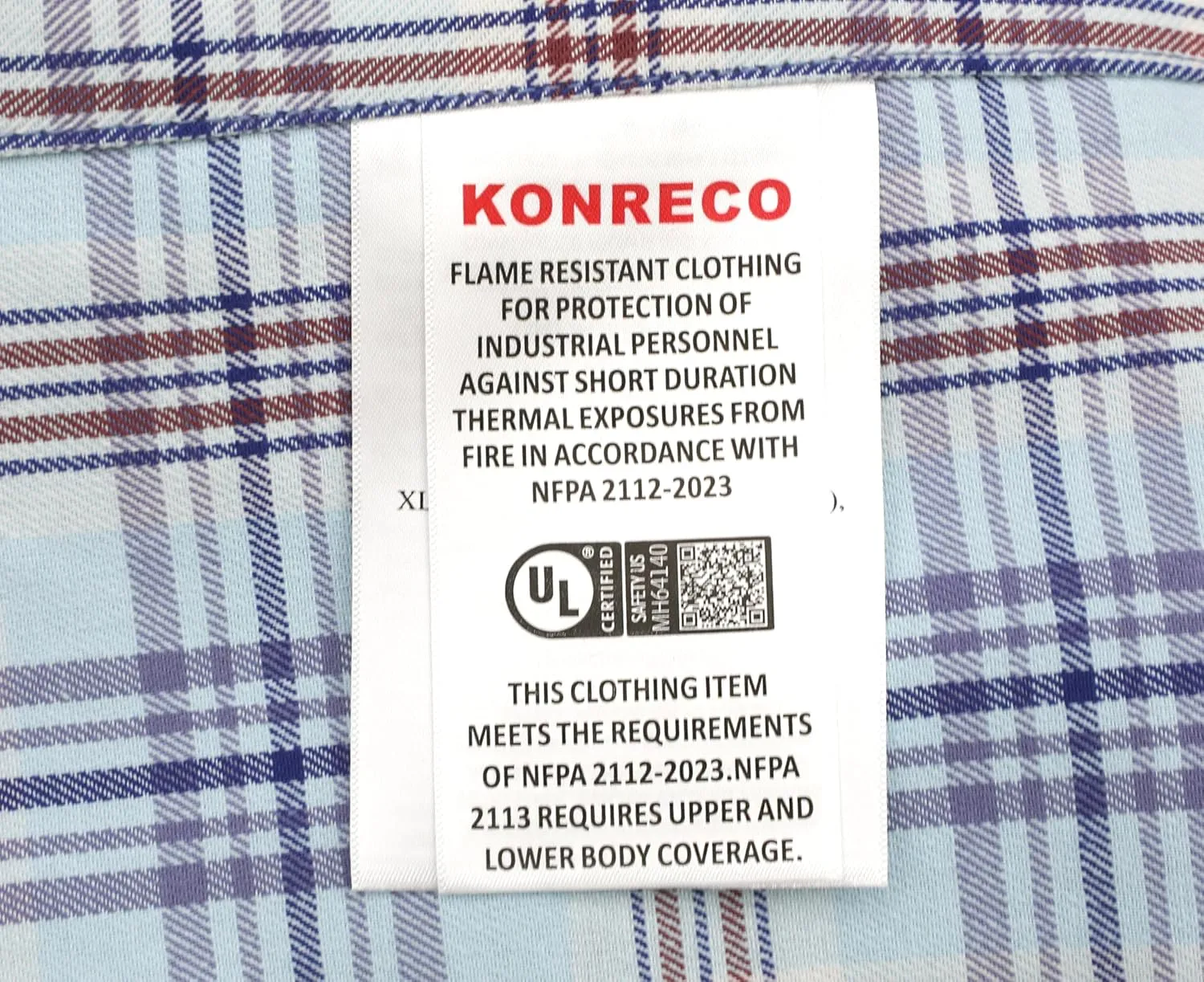 KONRECO FR Shirts for Men Button Down Flame Resistant HRC2 Men's Welding Shirts