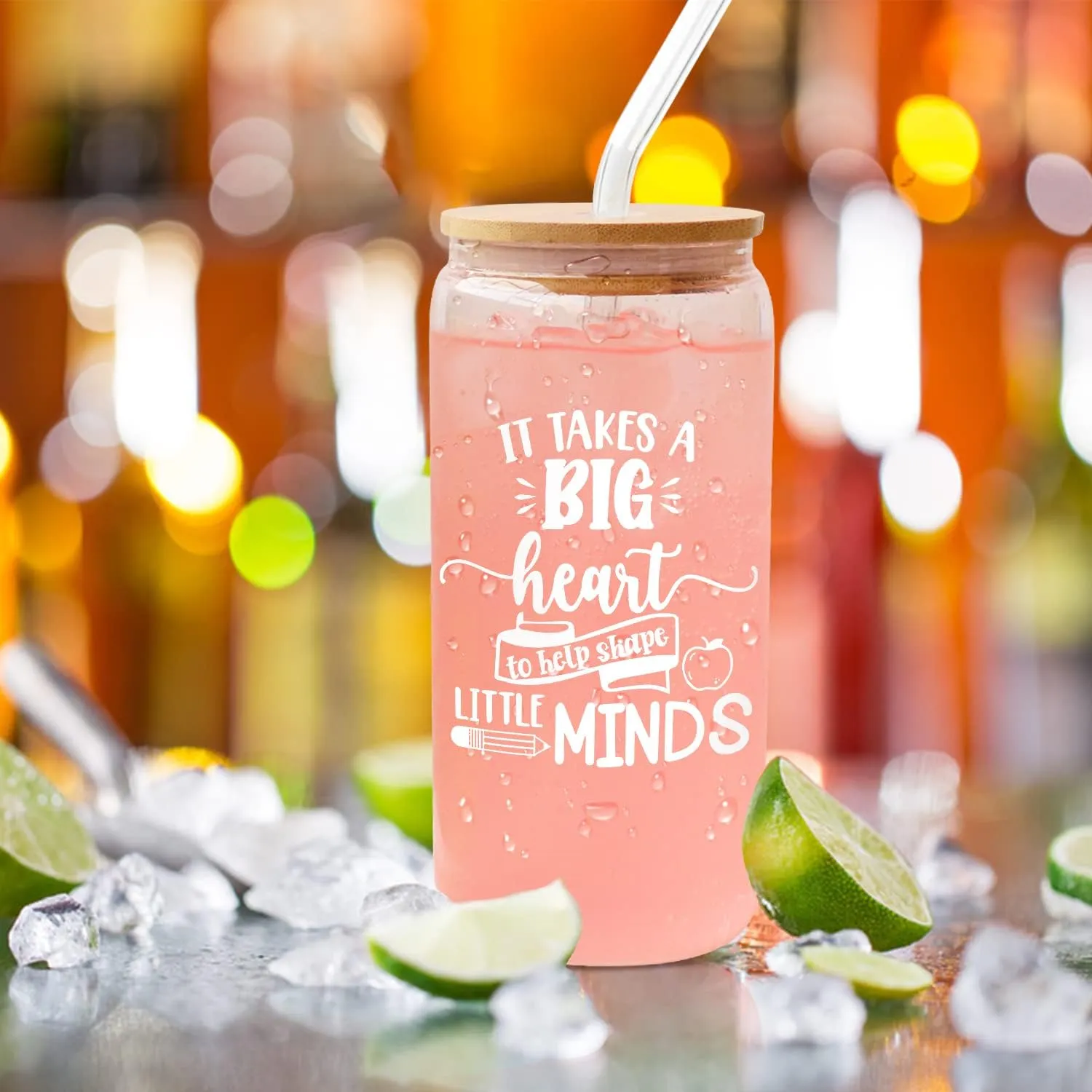 Teacher Appreciation Gifts, Gifts for Teachers Women Men, Best Teacher Gift, Unique Thank You Teachers Gift Mothers Day Christmas from Students - 16oz Glass Cup